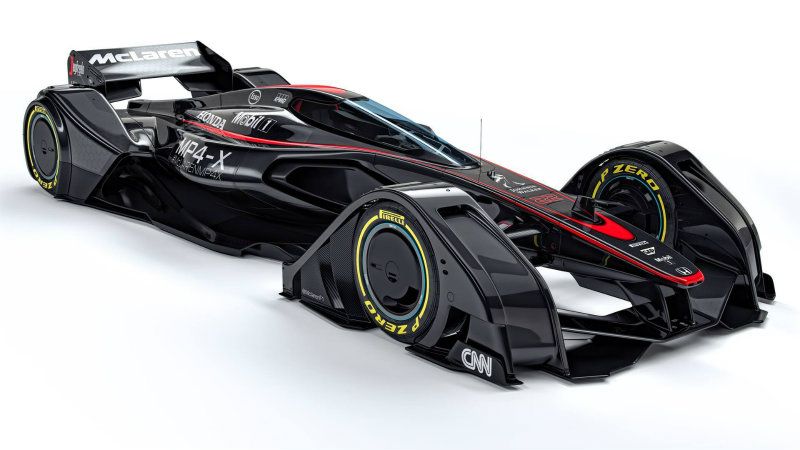 mclaren mp4-x超科幻赛车 替未来的f1赛事增添许多想像空间