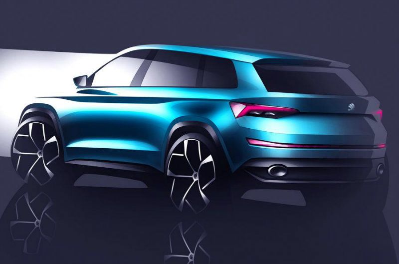 skoda visions七人座休旅概念草图曝光日内瓦车展正式