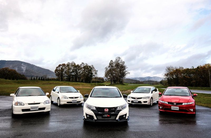 Civic Type R經歷五個世代，七代EP3由英國生產，而八代FD2改回日本製造之餘，在英國也有專屬的FN2八代Civic Type R，會有如此特殊狀況，其實與Civic在歐洲獨立發展有關，同時日本Civic在八代車系結束後便退出日本市場，使得九代Civic Type R自然更放眼著重歐洲市場。