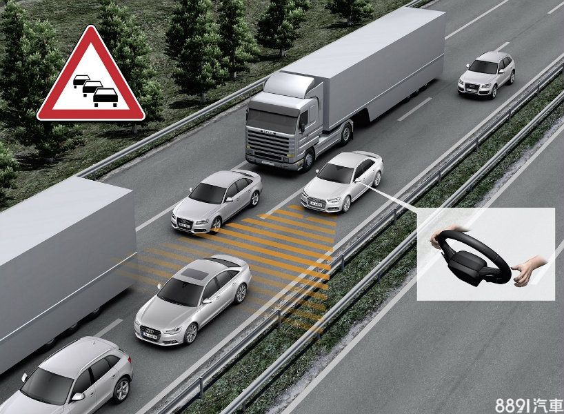 「Assistance package tour公路行車輔助系統」整合了ACC主動式巡航控制系統、智慧型停止/起步系統、Traffic Jam Assistant塞車輔助系統、車距輔助、Audi active lane assist主動式車道偏離警示系統等功能。