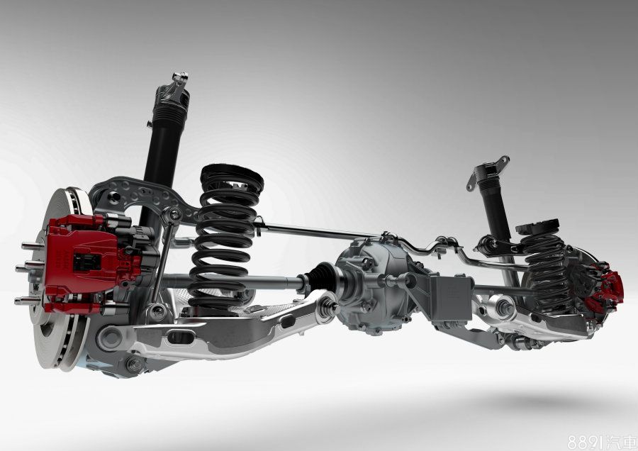 由鋁合金打造的前雙A臂、後多連桿懸吊，加上偏向運動化調校的避震器設定，並有著四輪驅動系統輔助，就算入彎加快節奏，仍具有相當穩定的表現，四個輪子皆保有不俗的貼地性。