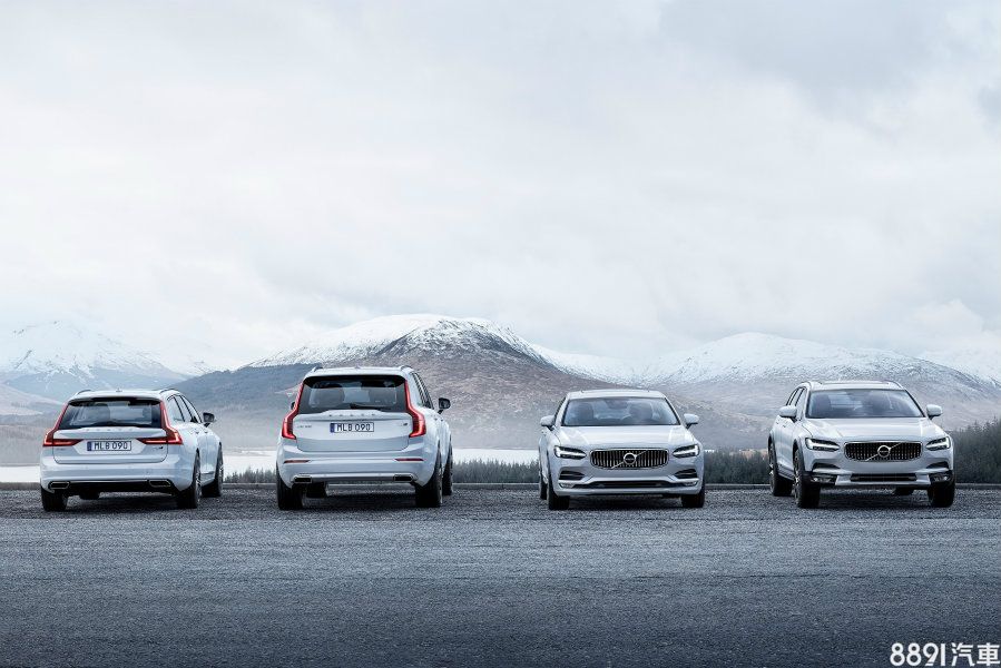 Volvo的90車系以同一具SPA底盤平台為基礎,目前已推出XC90休旅車、S90房車、V90旅行車與V90 Cross Country跨界越野等四款車型。