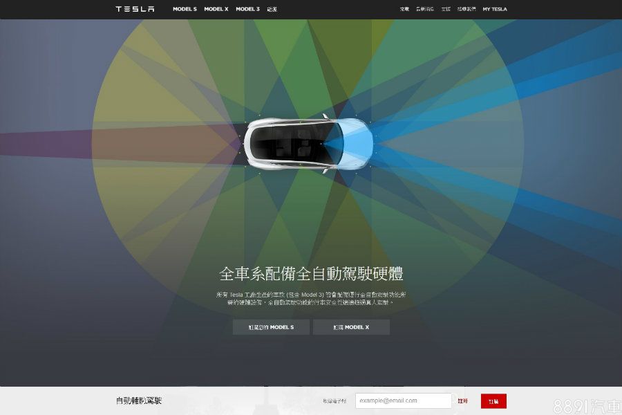 目前Tesla車款搭載的硬體，已具備全自動駕駛的能力，但目前尚無法使用，得待政策的支持以及周全的參考數據。