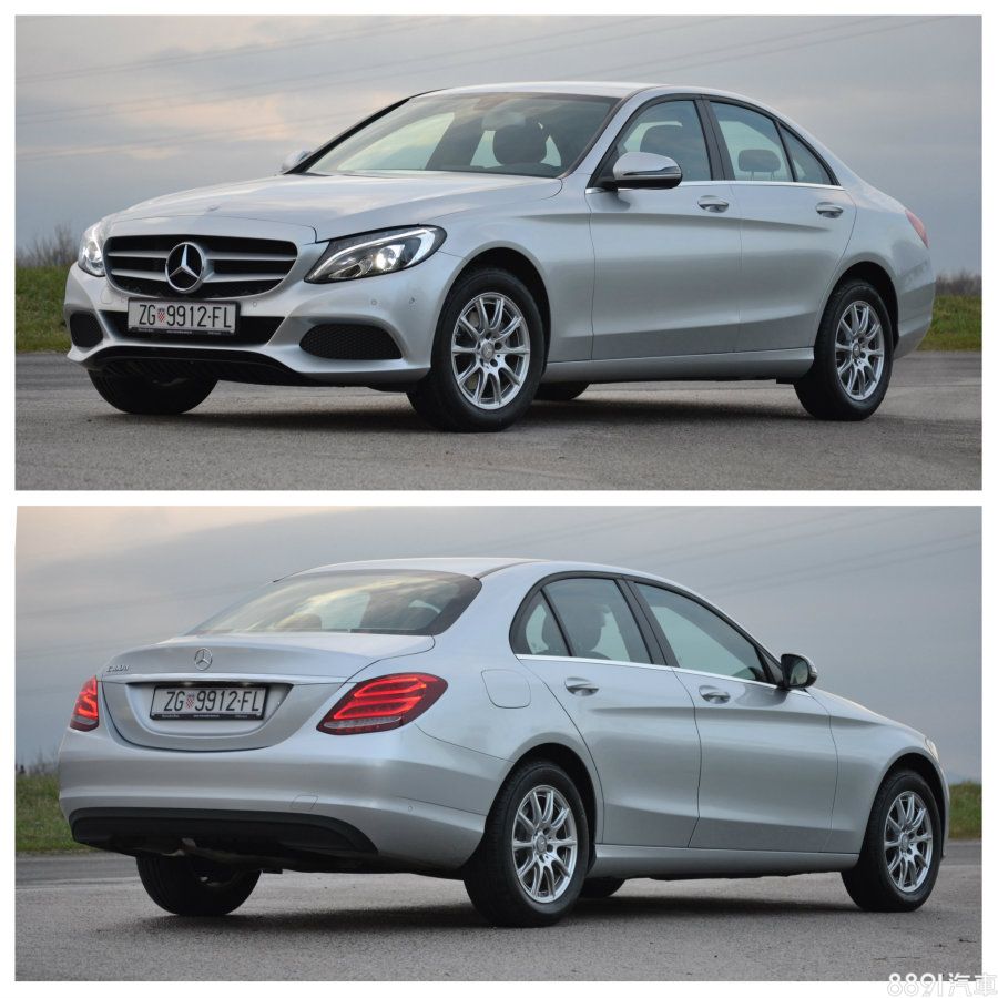 M.Benz的成熟形象即便在如C180的入門車型上依舊顯見,不過自大型水箱護柵和頗具肌肉感的車頭、車側線條仍可感到C-Class於優雅中流露著野性。不過不夠精實的車尾加上入門僅配16吋小鋁圈,在視覺收尾似乎不若對手理想。