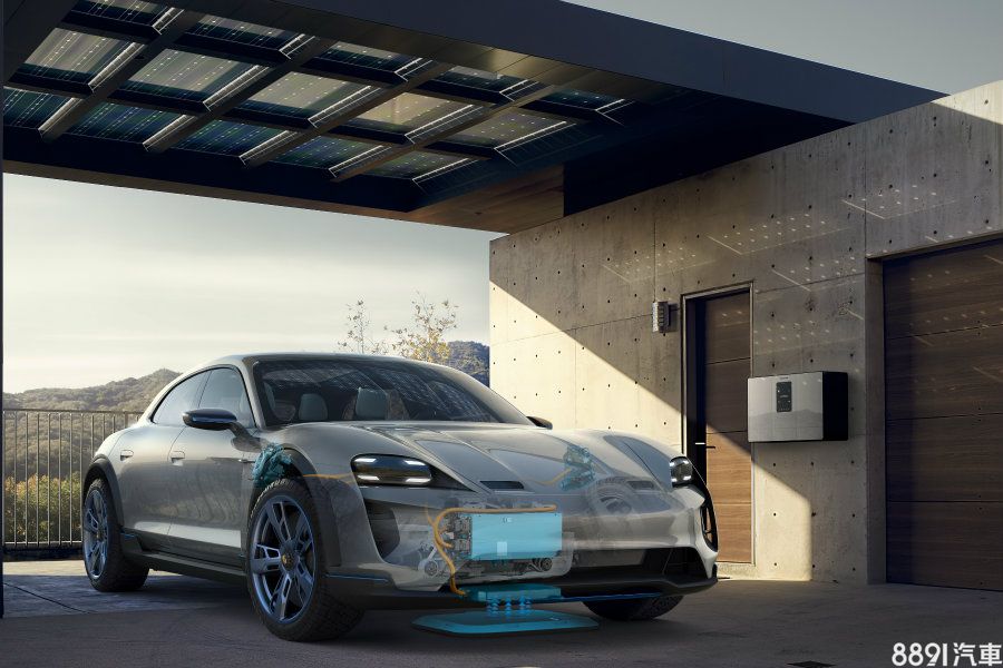 Mission E概念車所配置的800伏特充電埠,其電壓輸入是一般400V充電埠的2倍,可大幅縮短充電時間。