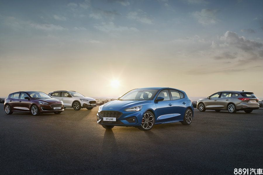 新Focus在國外推出多種車型，由左而右依序為Vignale、Active、ST-Line、Titanium，估計導入台灣後編成會有所簡化。