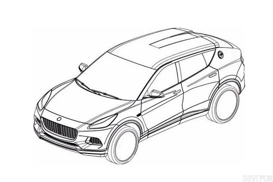 （此為Lotus全新休旅專利申報圖）