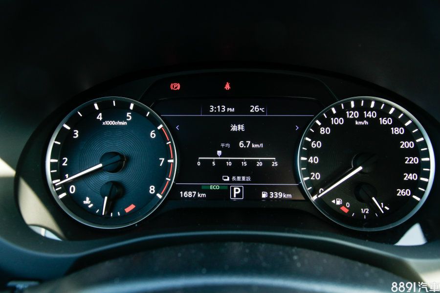 行車電腦上顯示累積里程為104.8km，與Google地圖粗估的103km誤差不大，均速為30km/h，不過市區＋山區這段表現油耗為6.7km/L，並不理想。