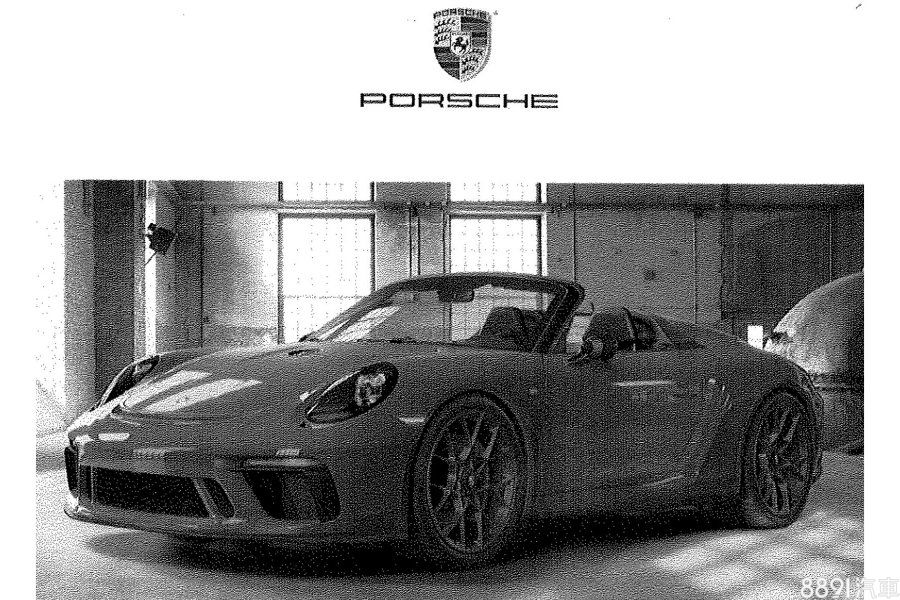 911 Speedster定裝版流出照源自原廠寄發予潛在客戶的新車發表餐會邀請函，因此僅有單一角度的黑白照片可供預覽。