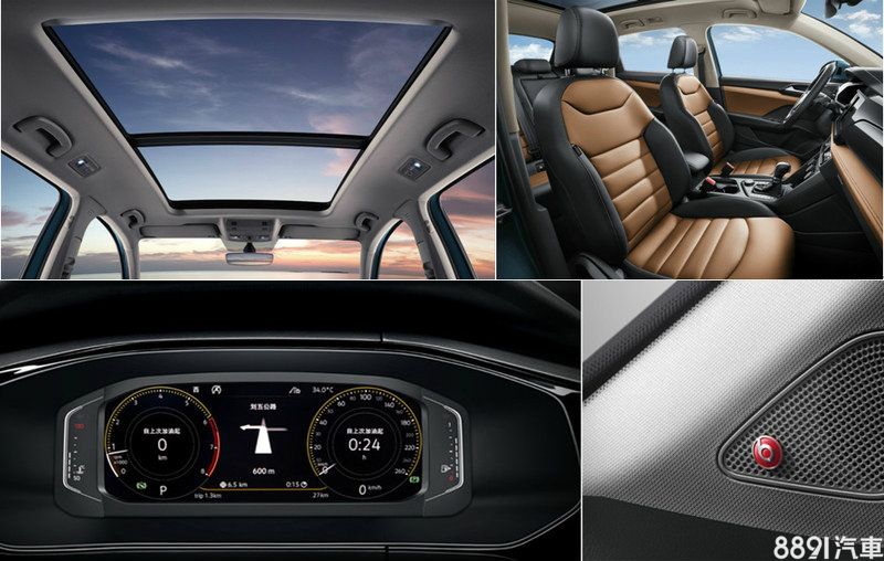 中國版本Tharu的內裝以水平線條帶出視覺寬廣度，導入10.2吋數位儀錶、8吋觸控式多媒體系統等配置。