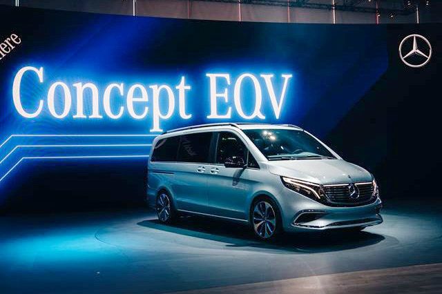 V-Class純電版:EQV也會於2019法蘭克福車展登場,但未明示是否仍為概念車版本。(圖為2019日內瓦車展發表的EQV Concept)
