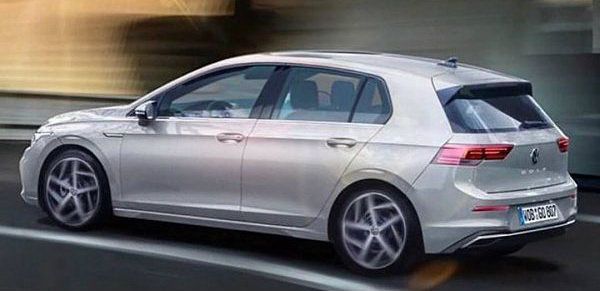 疑似流出的廠照車尾「Golf」銘牌中置於廠徽下方,和先前拍攝廣告的實車(下圖)稍有不同。