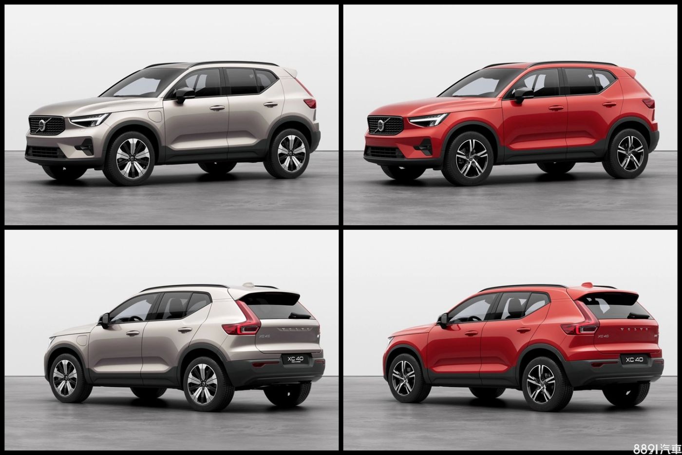 XC40小改流出照包含Recharge（左）及T3（右）車型。